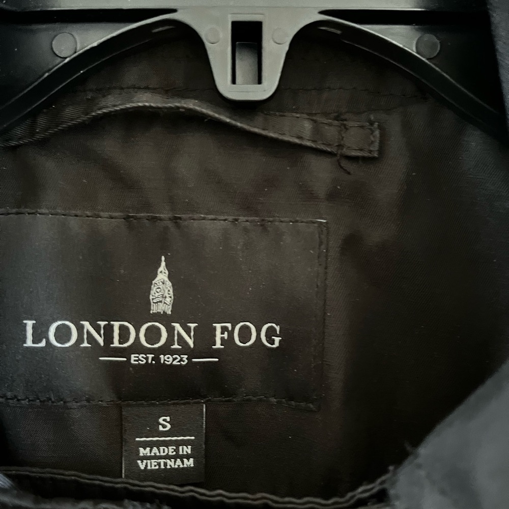 London Fog black trench coat - Picture 6 of 10